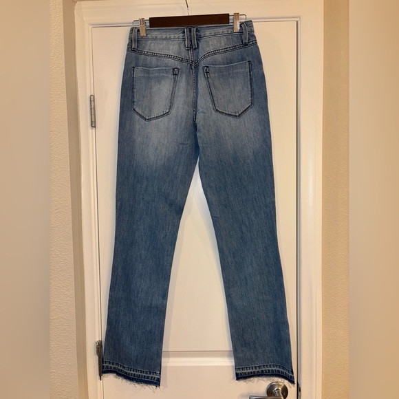 Bebe High Waist Denim with Distressed Knees - Picture 2 of 4